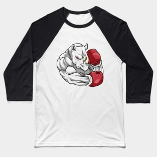 Funny rhino as a boxer Baseball T-Shirt